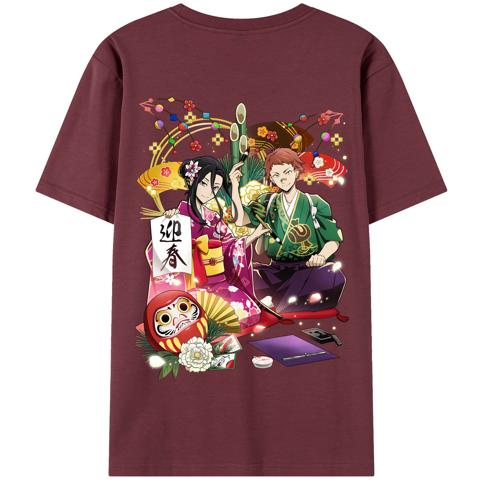 （画像用） 文豪ストレイドッグス Bungo Stray Dogs 綿100％半袖Tシャツ（背面プリント）